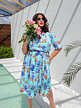 Трендова літня сукня з квітковим принтом Тканина: софт Розмір: 50-52, 54-56, 58-60, фото 4