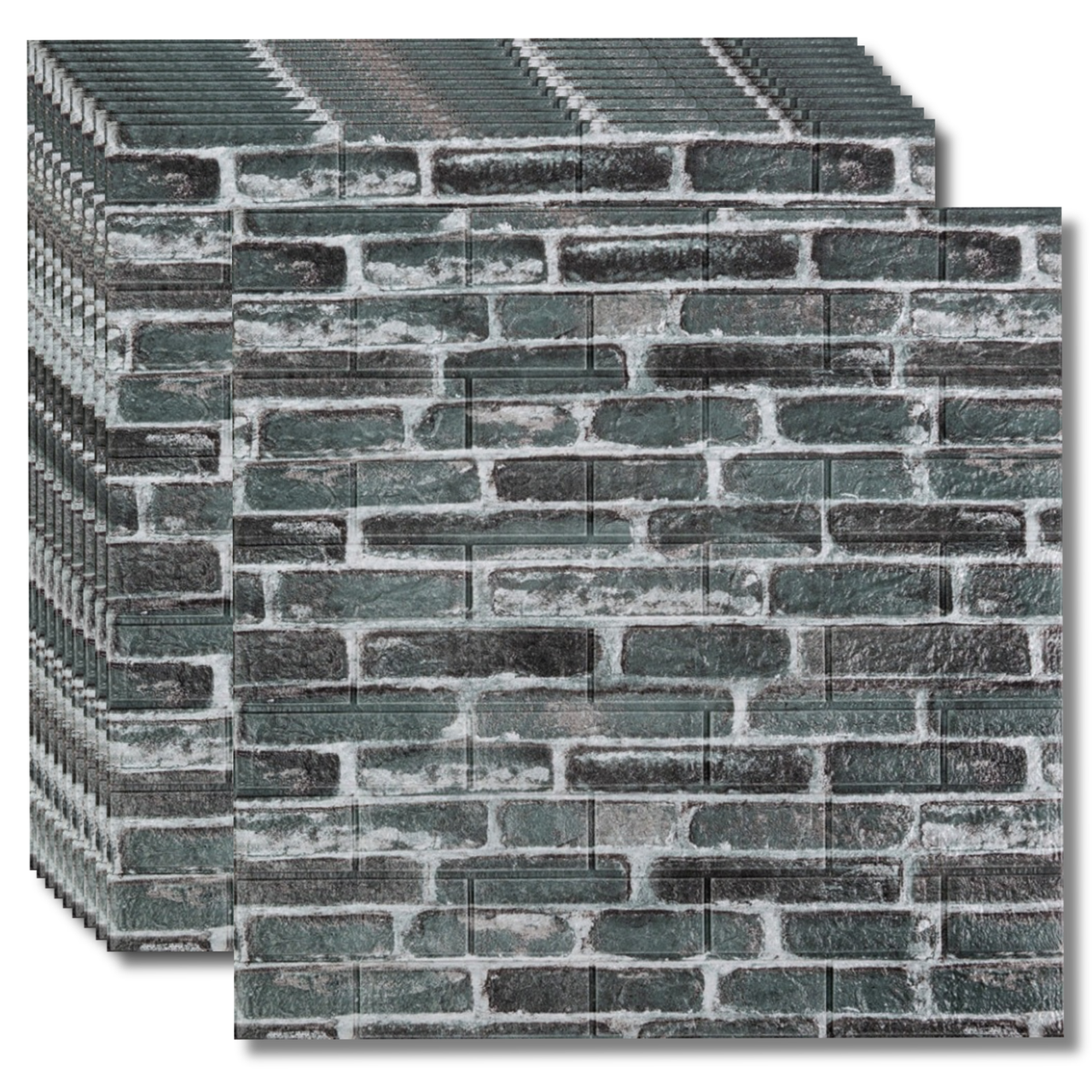 3D панель самоклеюча під цеглу сіру Катеринославську 700x770x4мм (42-3) BV-000039, фото 1