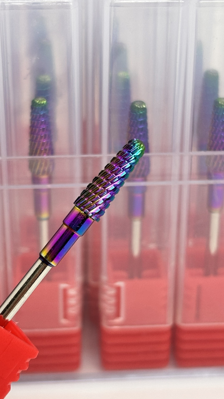 Насадка Global Fashion карбід-вольфрамова «Полум'я», коса насічка, 4 мм, Червона, фото 1