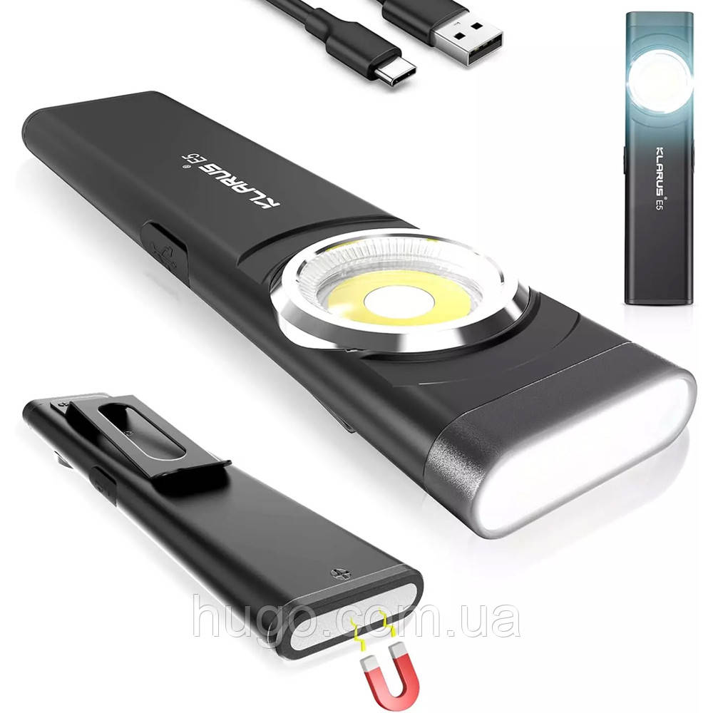 Ручний ліхтарик з магнітом від USB / Портативний ліхтарик / Кишеньковий ліхтарик для кемпінгу