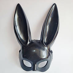 Маска зайчик Playboy чорна, 34х19 см