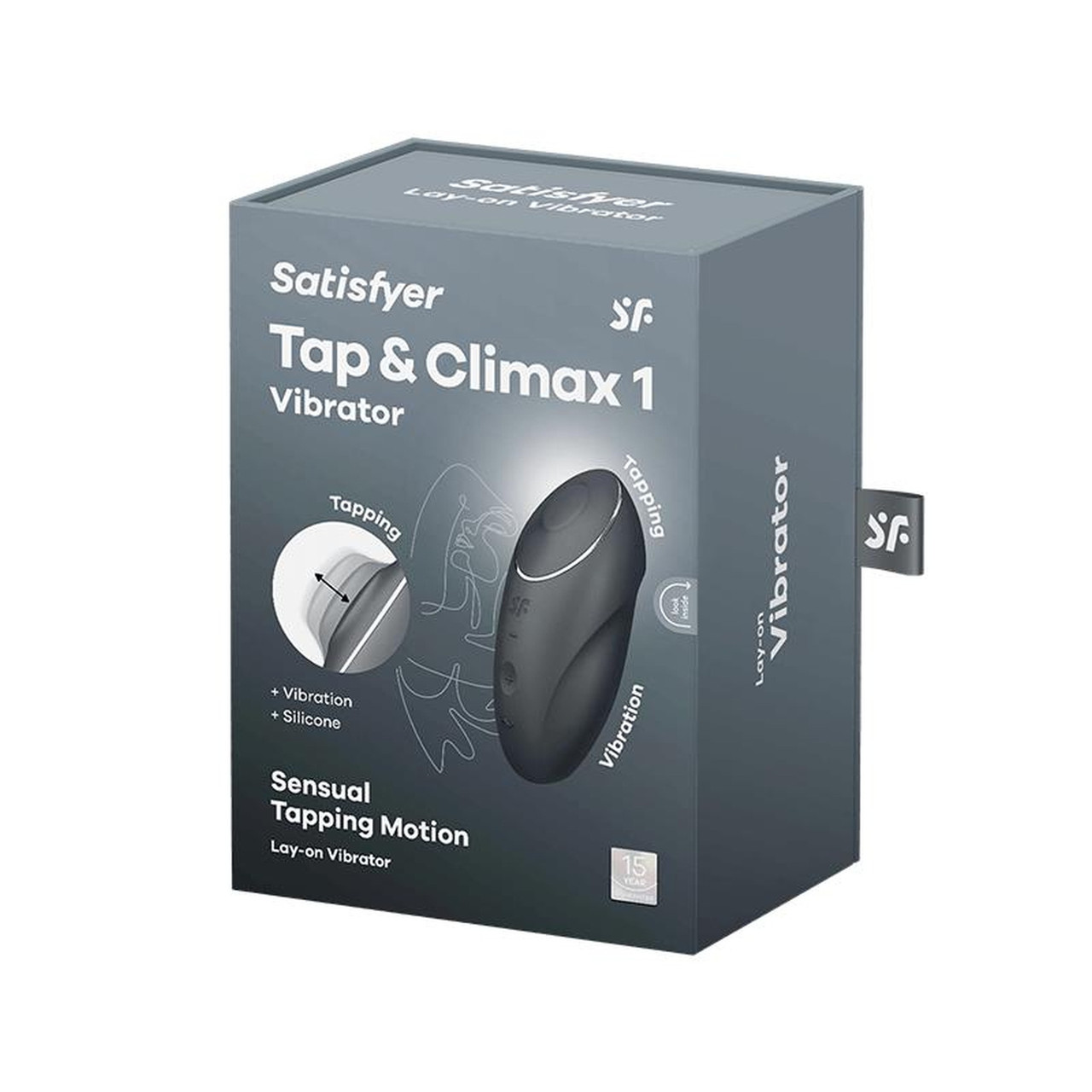 Кліторальний стимулятор - Satisfyer Tap & Climax 1 Grey, фото 1