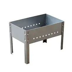 Мангал похідний одноразовий 380х250х350 0.8 мм на 6 шампурів