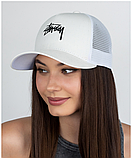Бейсболка-трекерка жіноча літня із сіткою розмір 56-59 білий, фото 2