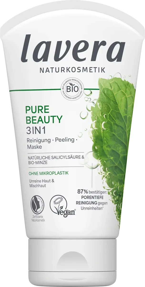 Засоби для очищення шкіри обличчя 3в1 Lavera NATURKOSMETIK Pure Beauty, 125 мл