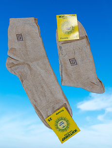 Шкарпетки чоловічі бавовна вставка сіточка р.25 бежевий. Від 12 пар по 8грн.