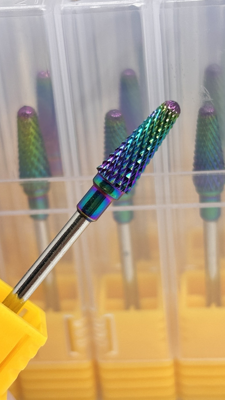 Насадка Global Fashion карбід-вольфрамова «Конус закруглений», коса насічка, 6 мм, Жовта, фото 1