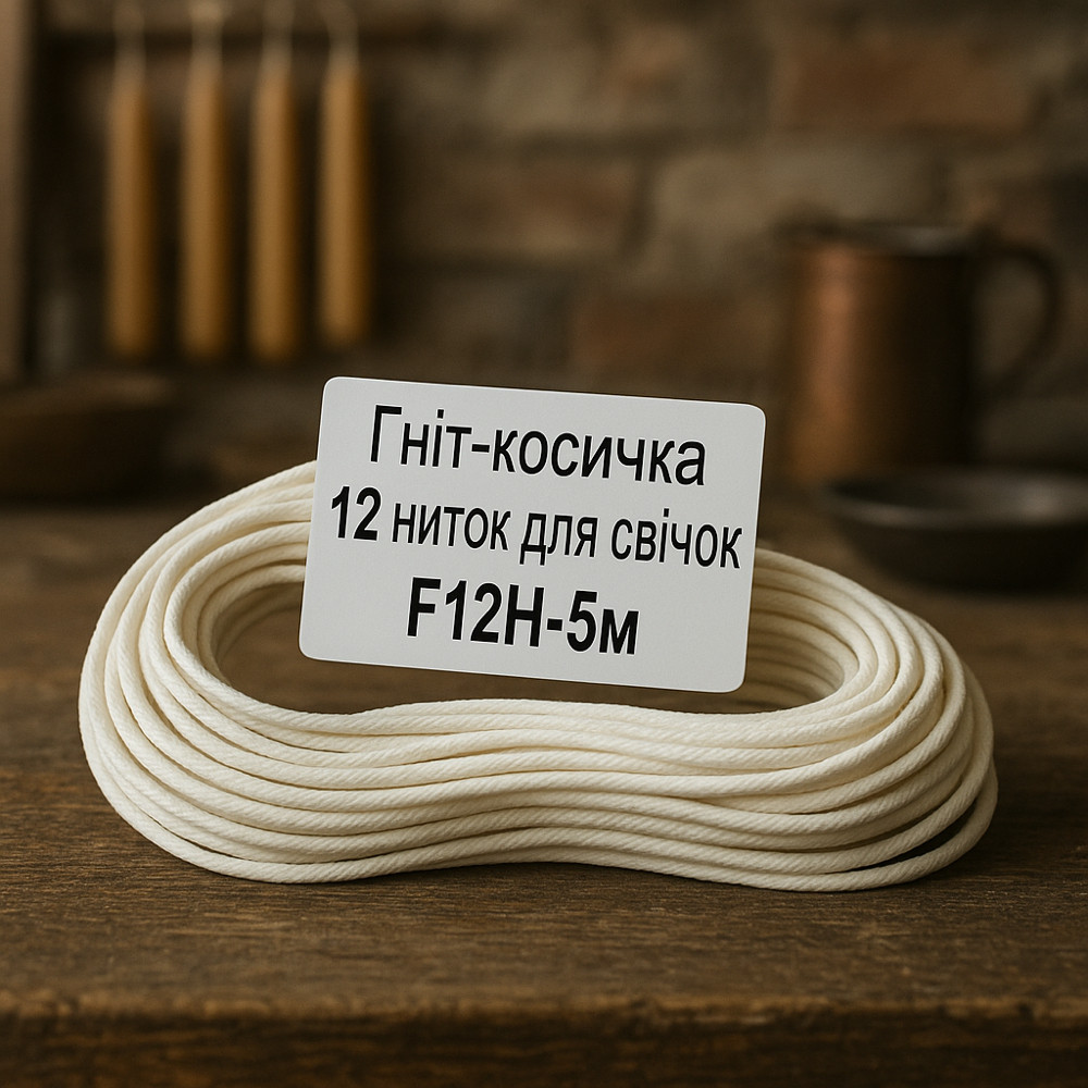 Гніт-косичка 12 ниток для свічок Проміс-Плюс, 50 ​​м