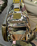 Армійська нагрудна сумка рюкзак з USB портом Захисник мультикам ДЛ7538, фото 4