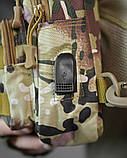 Армійська нагрудна сумка рюкзак з USB портом Захисник мультикам ДЛ7538, фото 5