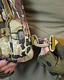 Армійська нагрудна сумка рюкзак з USB портом Захисник мультикам ДЛ7538, фото 6