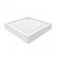 Душовий піддон квадрат акрил Qtap Tern 100x100x12 см + сифон