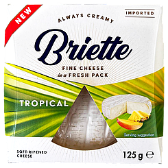Сир брі тропікал Брієтте Briette tropical 125g 10шт/ящ (Код: 00-00017695)