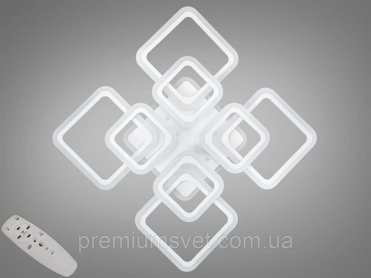 Люстра стельова світлодіодна A8160/4+4WH LED 3 color dimmer