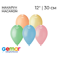 GEMAR-ДЖ 12" G110 Макарун Асорті | Macaron Assorted (100шт)