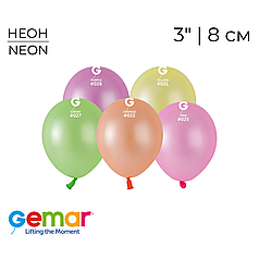 GEMAR-ДЖ 3" PT20 Неон Асорті | Neon Assorted (100шт)