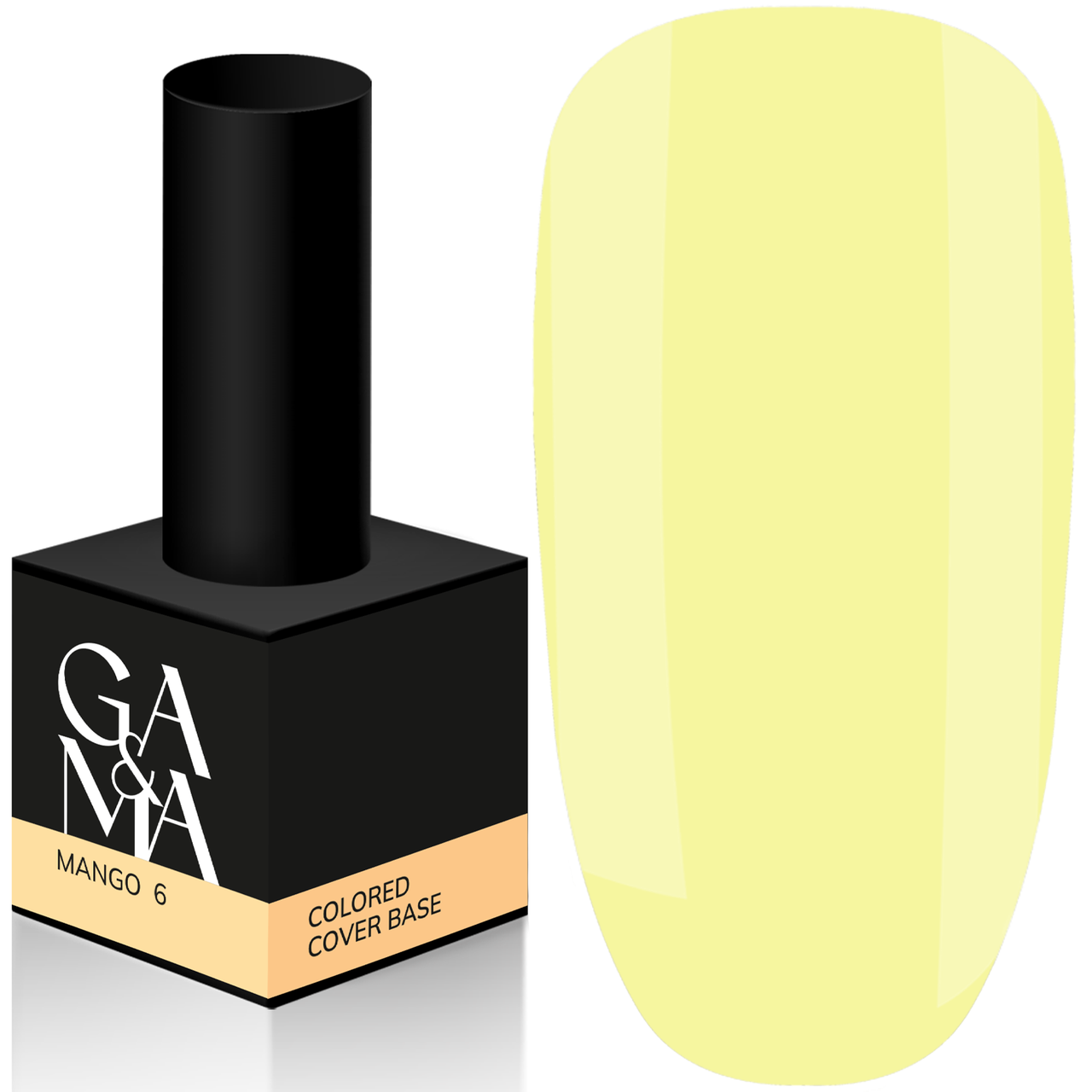 Кольорова база GaMa Cover Base №006 mango, 15 мл ніжно-лимонна