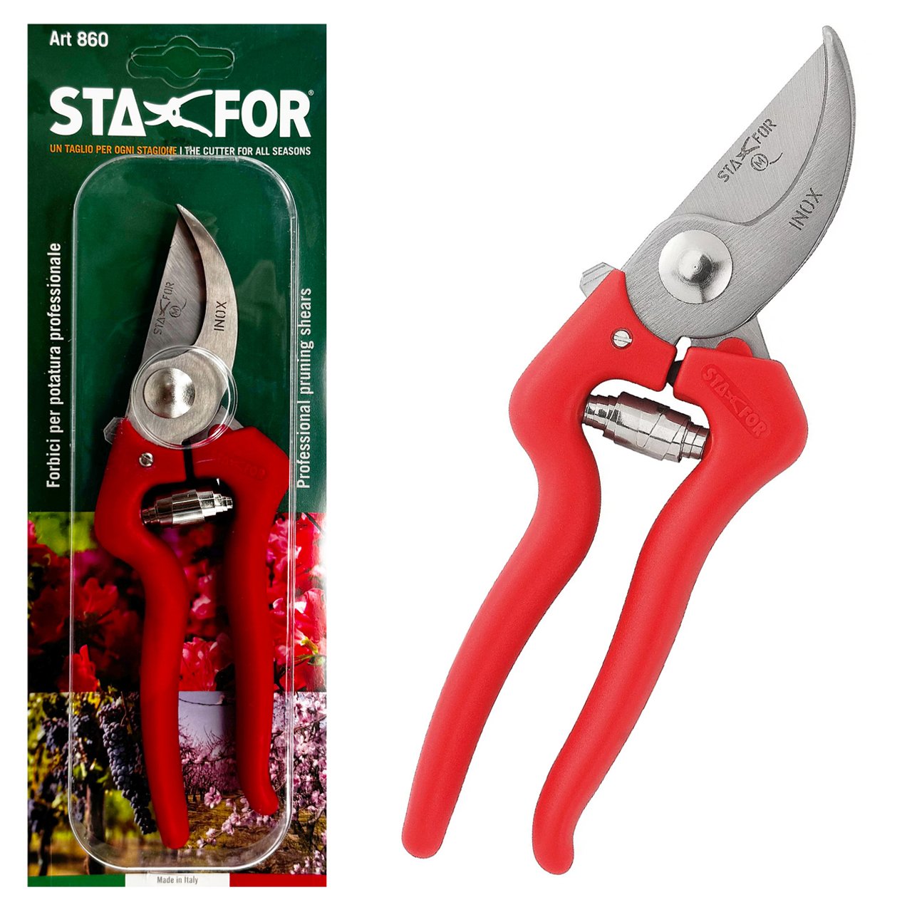 Секатор садовий STAFOR / Стафор 860 INOX для шульги (Італія)