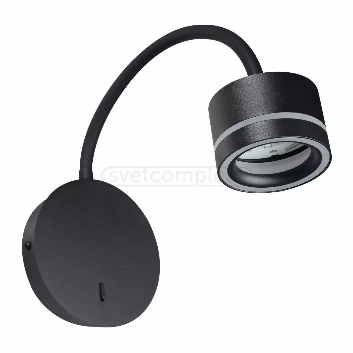 Світильник бра NURE LC-WL 8555 GX53х1 LED CONCEPT чорний під змінну лампу GX53 170x85х35мм, фото 1