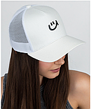 Бейсболка-трекерка жіноча літня із сіткою розмір 56-59 білий, фото 2