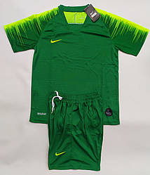 Футбольна форма на команду, з чистою спиною доросла, зелений колір.