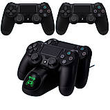 Комплект PS4 джойстиків + зарядний пристрій для джойстиків PS4 V2 Чорний, фото 4