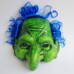 Маска Гобліна з синім волоссям, 24х24 см