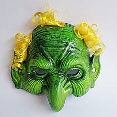 Маска Гобліна з жовтим волоссям, 24х24 см