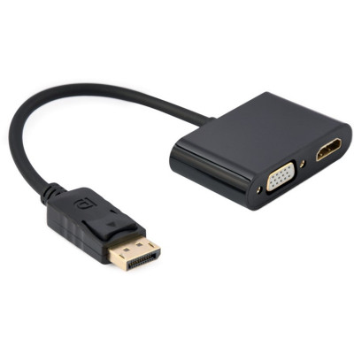 Перехідник Cablexpert DisplayPort to HDMI/VGA (A-DPM-HDMIFVGAF-01), фото 1