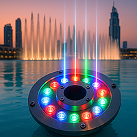 Світлодіодний підводний прожектор RGB AC 12V IP68 з пультом для фонтана та басейну