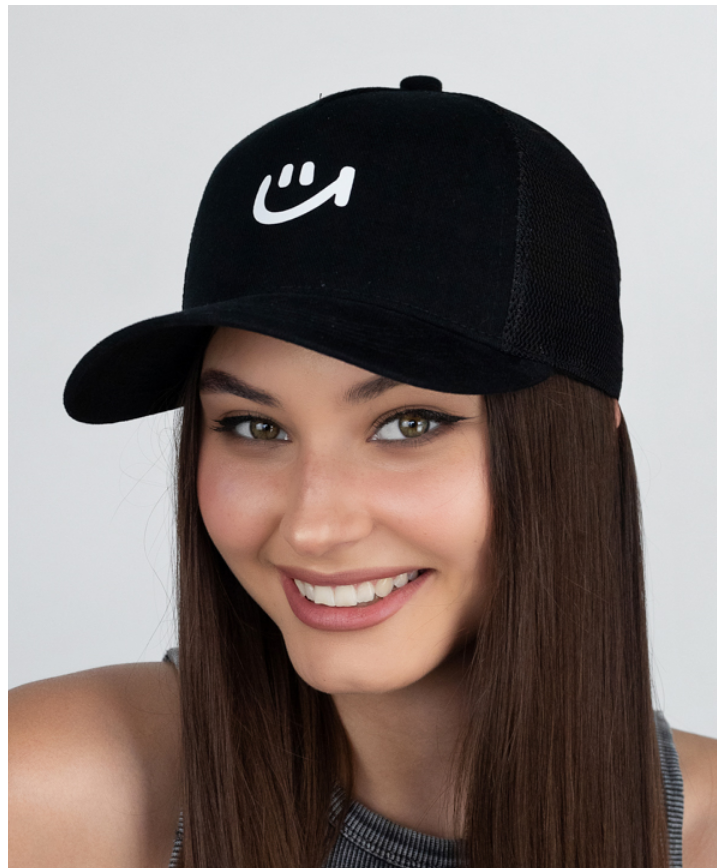 Бейсболка-трекерка жіноча літня із сіткою розмір 56-59 чорний, фото 1