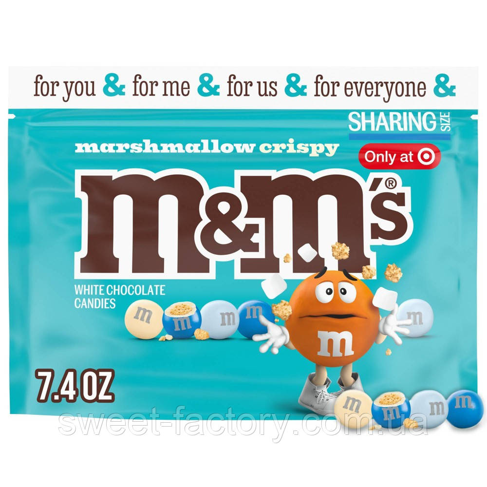 Драже M&M´s Marshmallows Crispy White Chocolate 209g, фото 1