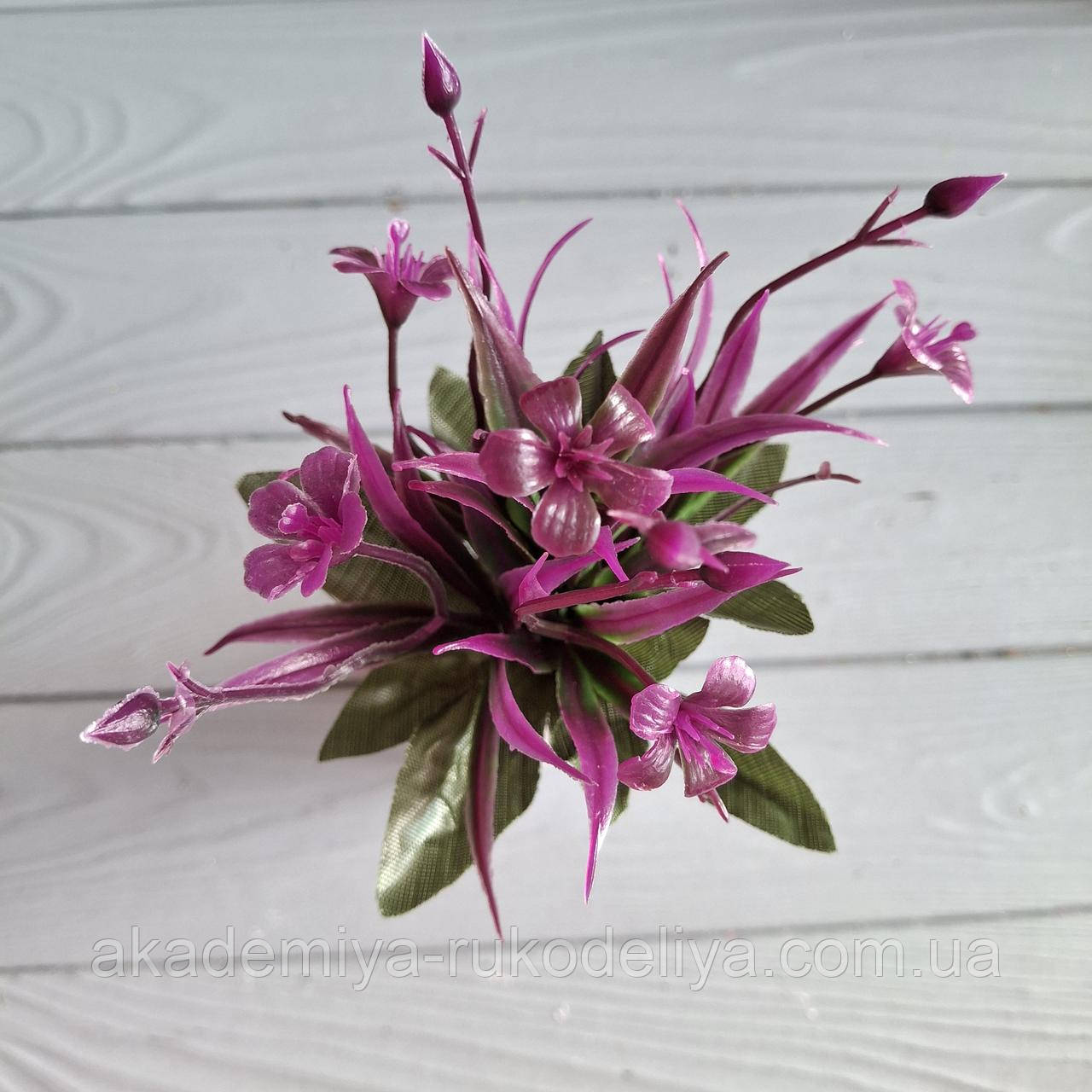 Маленький букет із квітами та листям, фіолетовий, фото 1