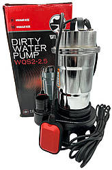 Насос Фекальний дренажний WISLA WQS 2-2.5-10 нерж. 2" з подрібнювачем та поплавком P=2,5 кВт, Q=12м3ч, H=10М
