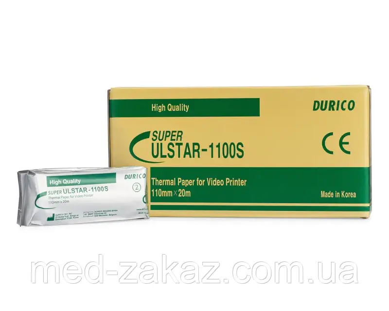 Термопапір для відеопринтерів 110х18 ULSTAR-1100HG, Durico, 1 шт.