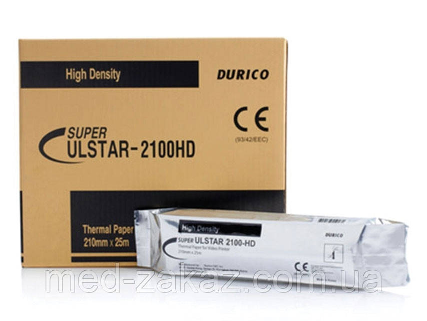 Термопапір для відеопринтерів 210х25 ULSTAR-2100HD, Durico, 1 шт.