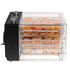 Сушарка для грибів, фруктів та овочів Adler AD 6660, 600 Вт — 6 піддонів з нержавіючої сталі, таймер, регулювання температури,, фото 4