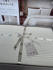 Постільна білизна з вафельним покривалом Євро, фото 4