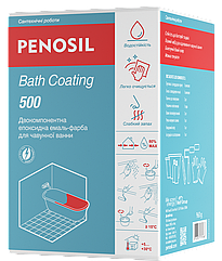 Двокомпонентна епоксидна емаль-фарба для чавунної ванни PENOSIL Bath Coating 500 White 960g UA біла