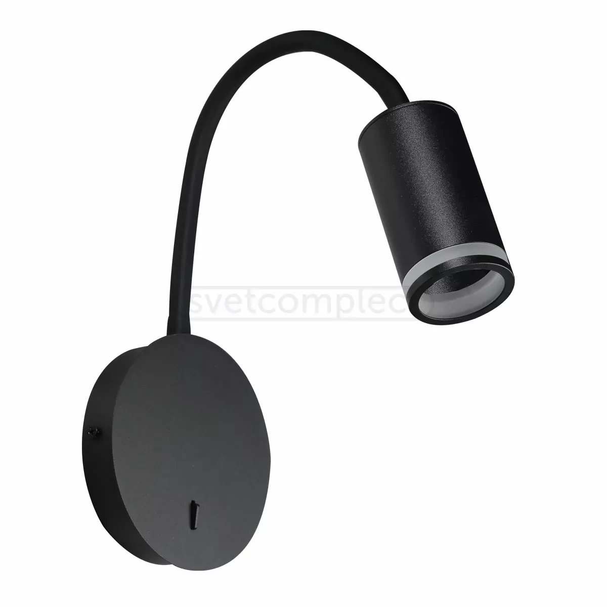 Світильник бра CARN LC-WL 55110 GU10 LED CONCEPT чорний (під змінну лампу) 130x25х(55х110)мм, фото 1