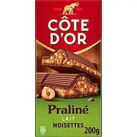 Шоколад Cote D'Or Praline Lait Noisettes 200g