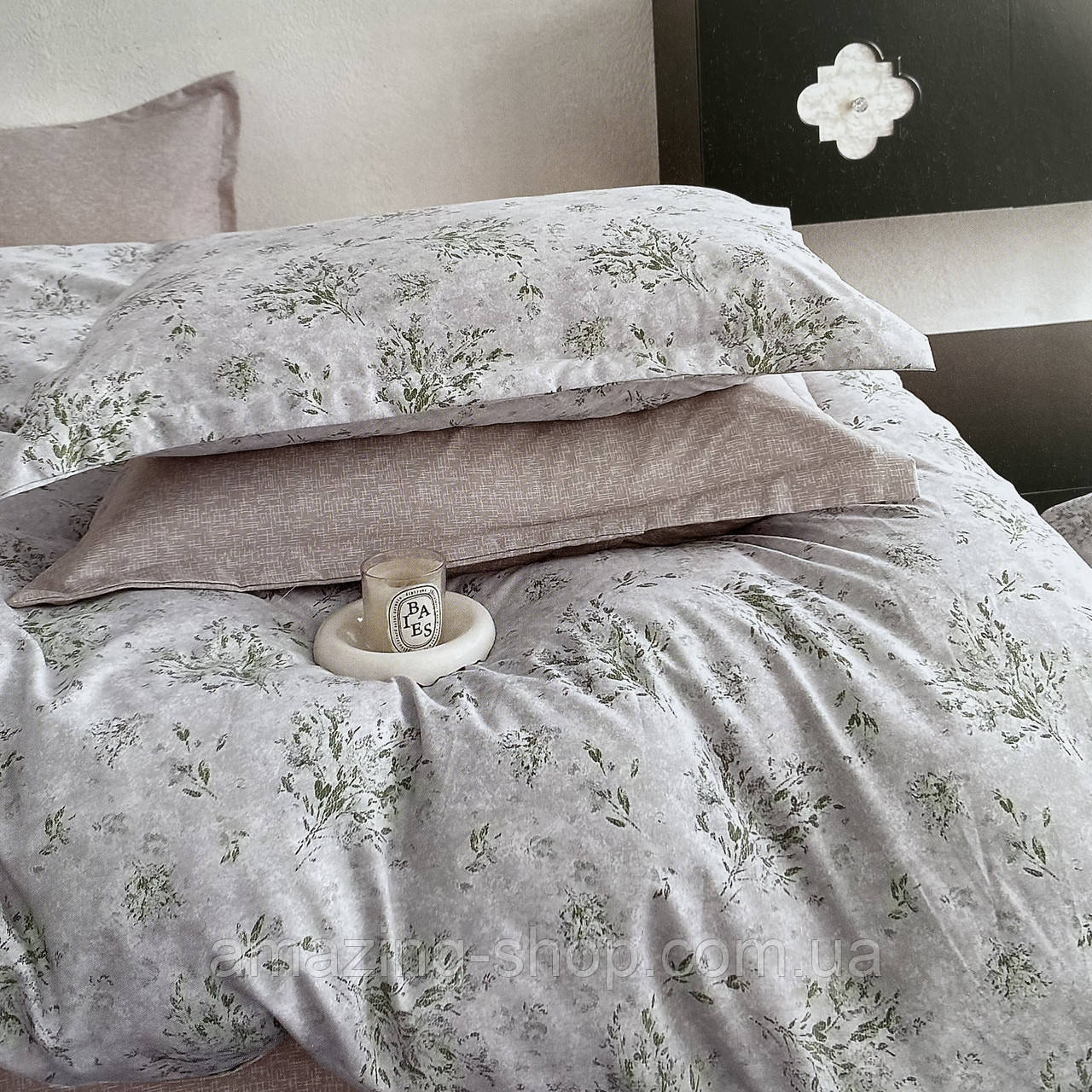 Євро комплект постільної білизни 180*200+20см з простирадлом на гумці Постільна білизна з фланелі євро розмір, фото 1