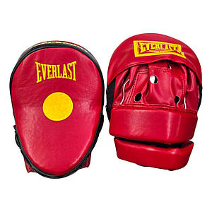 Лапи боксерські EVERLAST гнуті стрейч червоні