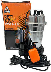 Насос Фекальний дренажний Delta WQS 2-2,5 нерж. 2" з подрібнювачем та поплавцем P=2,5 кВт, Q=12м3год, H=10М,