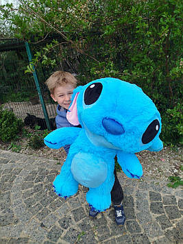 Стіч плюшева іграшка Stitch 80cм плюшевий звірятко з мультфільму для дітей тренд подарунок для дітей і дорослих Блакитний