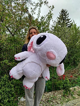 Стіч плюшева іграшка Stitch 160 cм плюшевий звірятко з мультфільму для дітей тренд-подарунок для дітей і дорослих Білий з рожевим