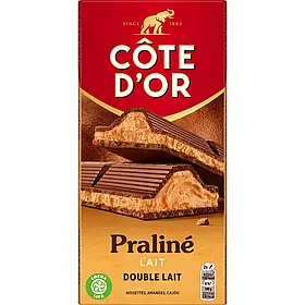 Шоколад Cote D'Or Lait Praline Double Lait 200g