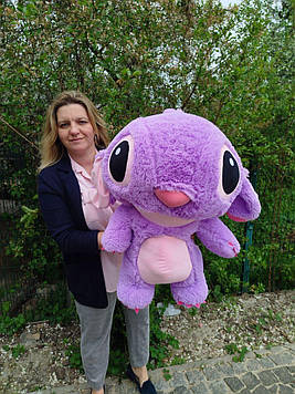 Стіч плюшева іграшка Stitch 80cм плюшевий звіряток із мультфільму для дітей тренд-подарунок для дітей і дорослих Лаванда