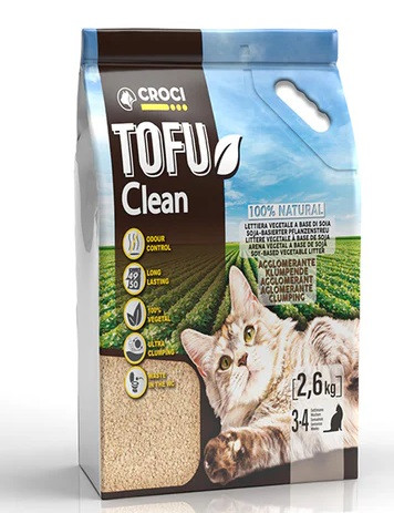 Наповнювач для котячого туалету Тофу Croci TOFU Clean 6 л/2,6 кг