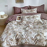 Сімейний комплект постільної білизни з простирадлом на резинцы з фланелі, дві підковдри, фото 7